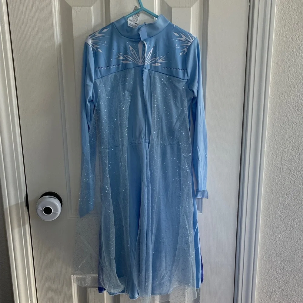 Disney Frozen Elsa Blue Glitter Princess Dress Costume size S/P (4-6x) - Picture 3 of 12